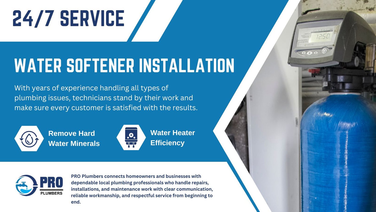 Water softener installation in Bryan, TX
